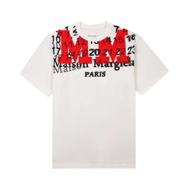메종마르지엘라 남/녀 크루넥 화이트 반팔티 - Unisex White Tshirts - m… - 1