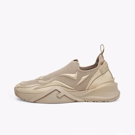 펜디 남/녀 Flow 베이지 스니커즈 - Unisex Beige Sneakers - fe… - 1