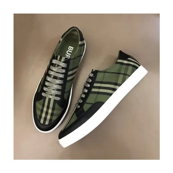 버버리 남성 빈티지 그린 스니커즈 - Mens Green Sneakers - bur0431… - 1