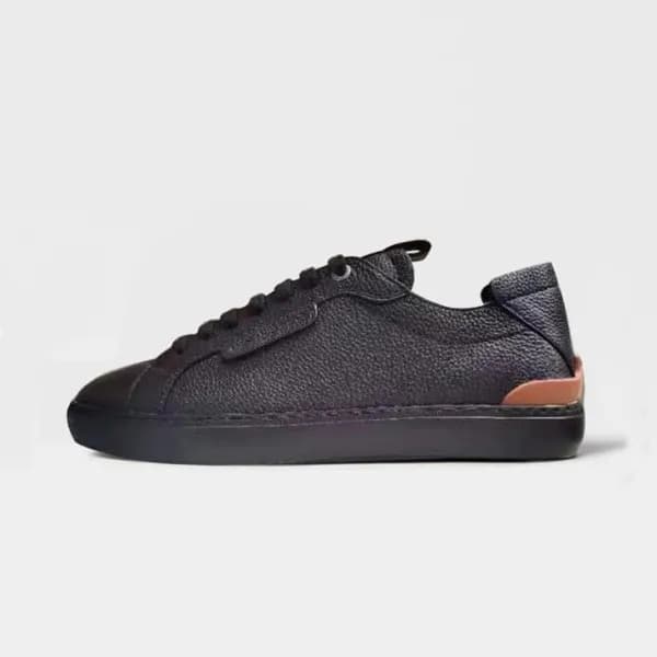 제냐 남성 이니셜 블랙 스니커즈 - Mens Black Sneakers - zeg0381x - 1