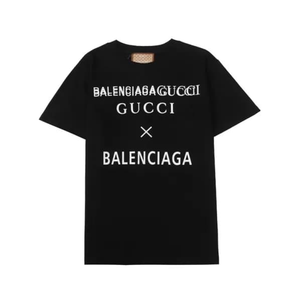 발렌시아가 남성 크루넥 블랙 반팔티 - Mens Black Tshirts - bal0156… - 1