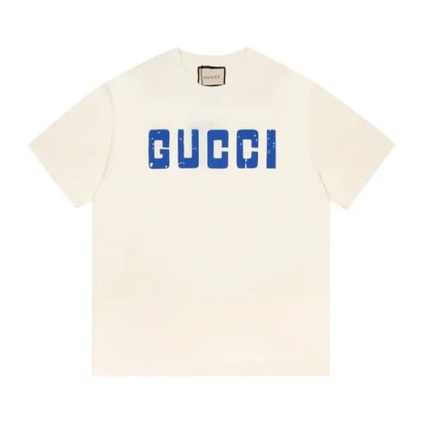 구찌 남/녀 아이보리 크루넥 반팔티 - Unisex Ivory Tshirts - guc04… - 1
