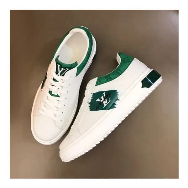 루이비통 남성 Time Out 그린 스니커즈 - Mens Green Sneakers - l… - 1