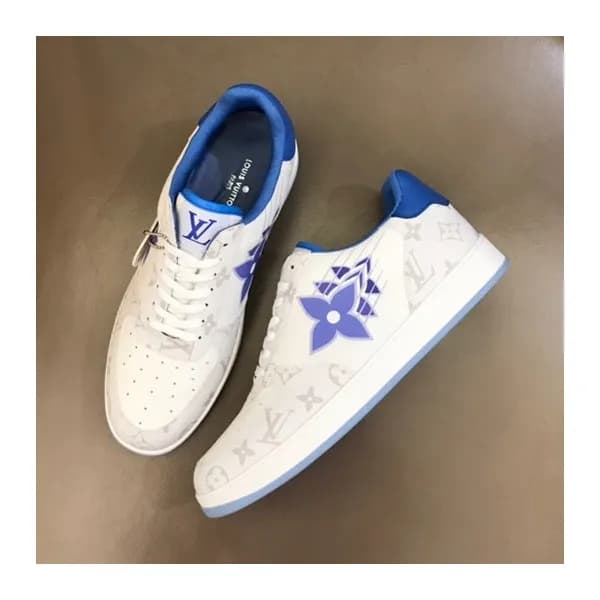 루이비통 남성 클래식 블루 스니커즈 - Mens Blue Sneakers - lou0496… - 1