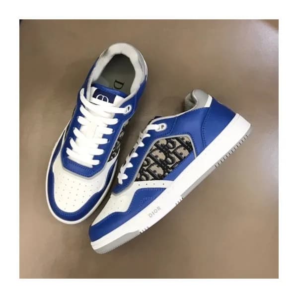 디올 남/녀 오블리크 Galaxy 블루 스니커즈 - Unisex Blue Sneakers … - 1