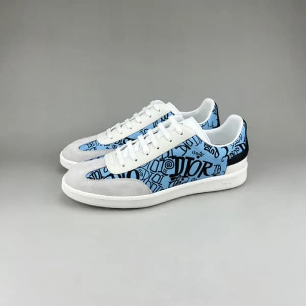 디올 남성 시그니처 블루 스니커즈 - Mens Blue Sneakers - dio01944… - 1