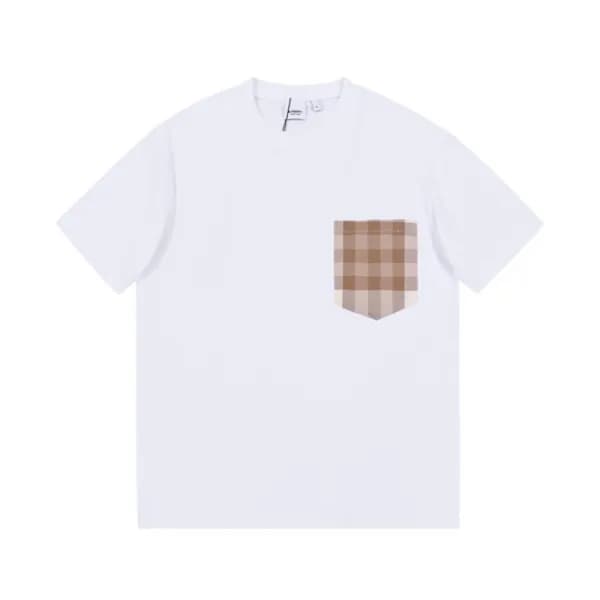 버버리 남성 화이트 크루넥 반팔티 - Mens White Tshirts - Bur04490… - 1