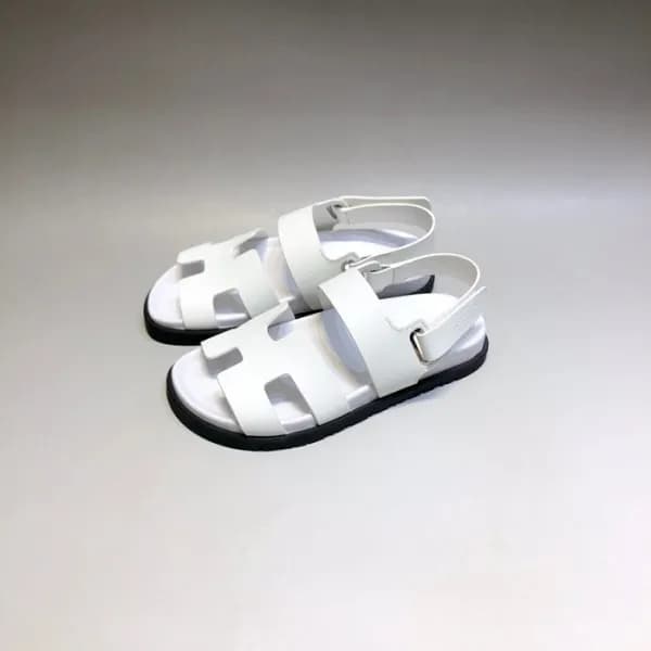 에르메스 남/녀 트렌디 화이트 샌들 - Unisex White Sandals - her08… - 1