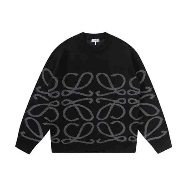 로에베 남성 블랙 스웨터 - Mens Black Sweaters - loe0645x - 1