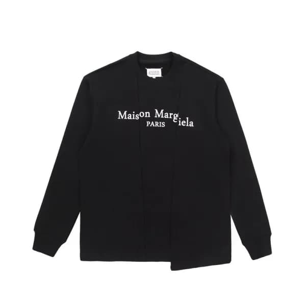 메종 마르지엘라 남성 모던 블랙 맨투맨 - Maison Margiela Mens Blac… - 1