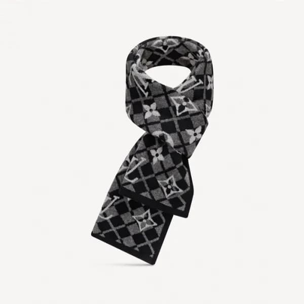 루이비통 남/녀 블랙 머플러 - Louis vuitton Unisex Black Muffl… - 1