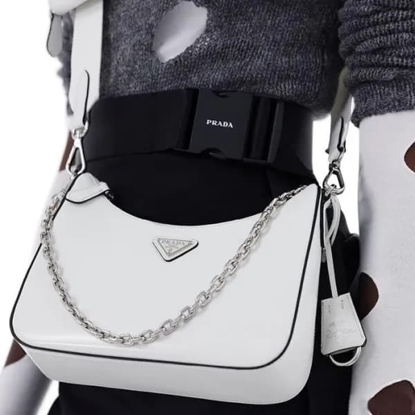 프라다 여성 블루 호보백 - Prada Womens Blue Shoulder Bag - p… - 1