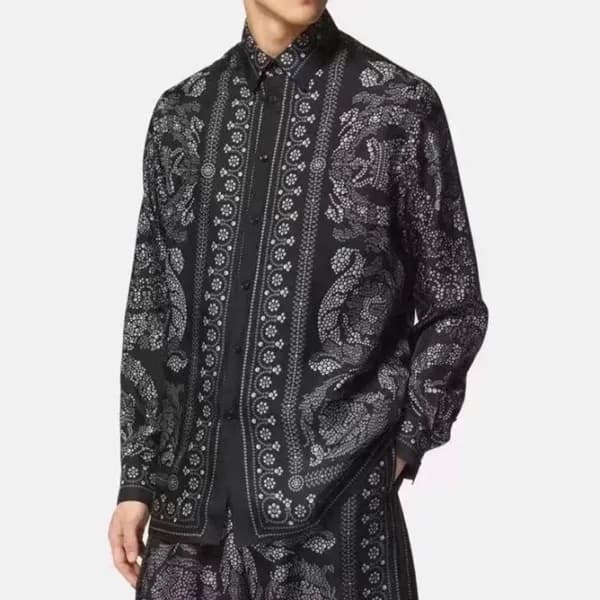 베르사체 남성 클래식 블랙 셔츠 - Versace Mens Black Shirts - ve… - 1