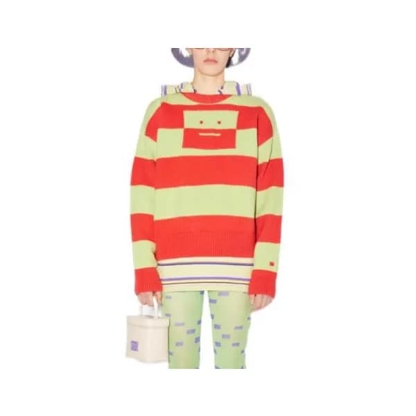 아크네 남/녀 크루넥 레드 니트 - Acne Unisex Red Knits - ace220… - 1