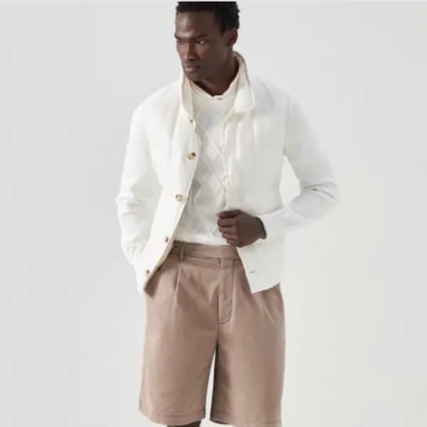 브루넬로쿠치넬리 남성 아이보리 니트 - Brunello Cucinelli Mens Ivor… - 1
