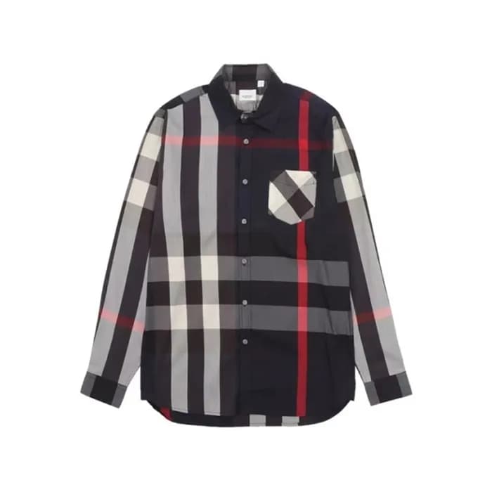 버버리 남성 네이비 셔츠 - Burberry Mens Navy Shirts - bu343x - 1