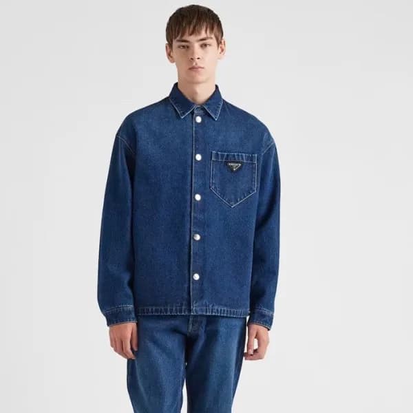 프라다 남성 모던 블루 셔츠 - Prada Mens Blue Shirts - pr837x - 1