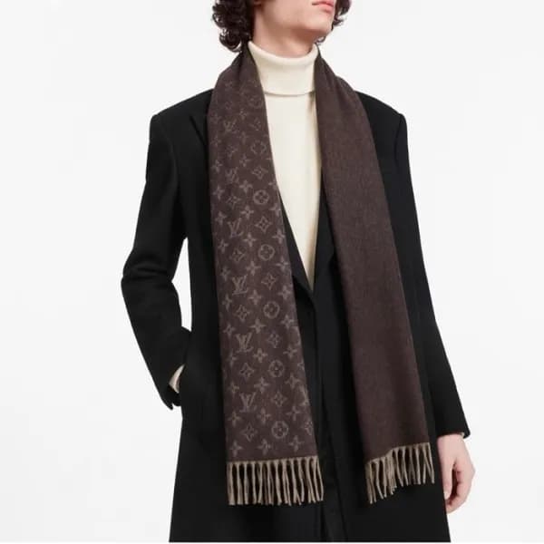 루이비통 남성 브라운 머플러 - Louis vuitton Mens Brown Muffler… - 1