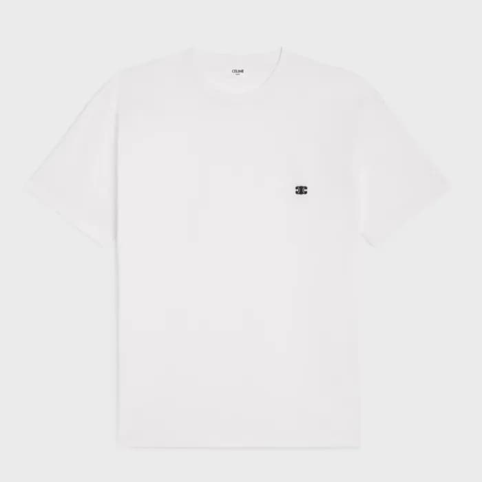 셀린느 남성 화이트 반팔 티셔츠 - Celine Mens White Tshirts - ce… - 1