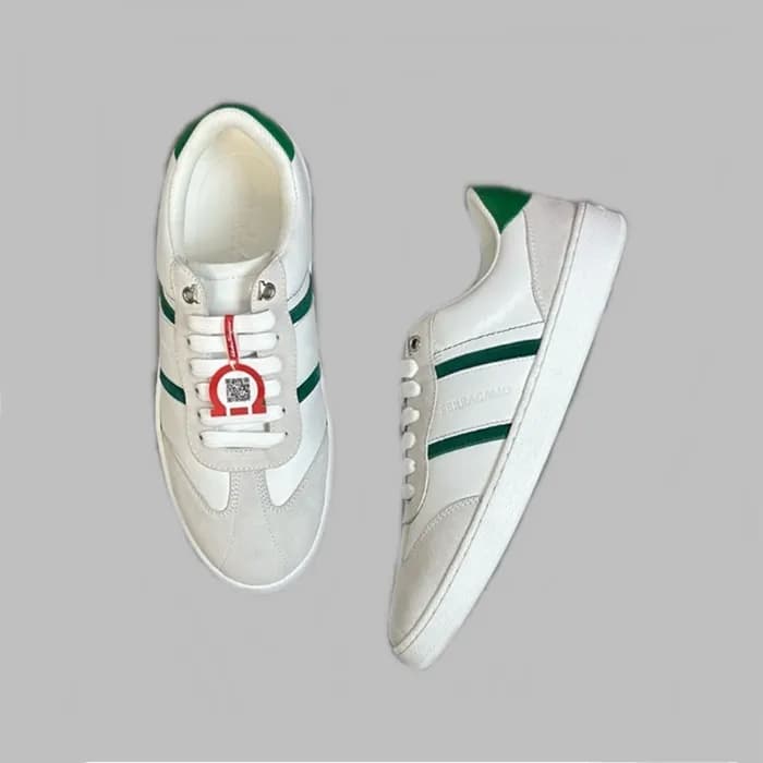 페라가모 남성 그린 스니커즈 - Ferragamo Mens Green Sneakers - … - 1