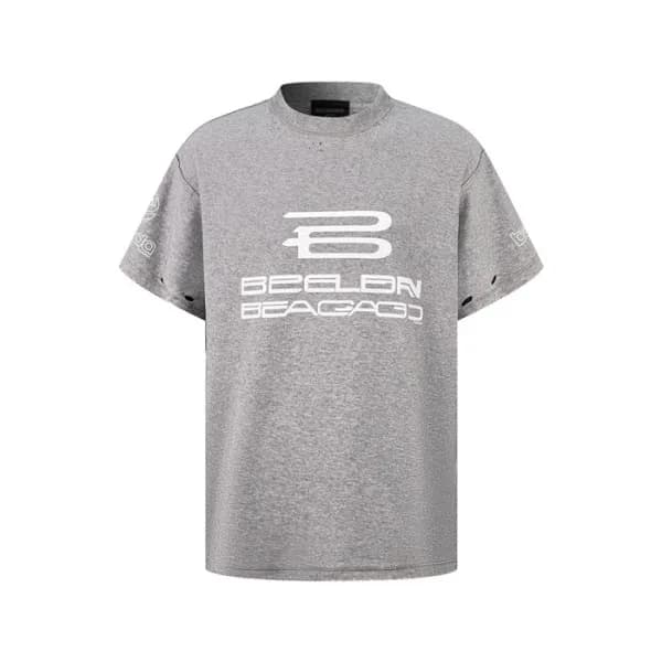 발렌시아가 남성 그레이 반팔 티셔츠 - Balenciaga Mens Gray Tshirts… - 1