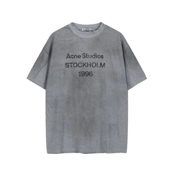 아크네 남/녀 그레이 반팔티 - Acne Unisex Gray Tshirts - anc20… - 1