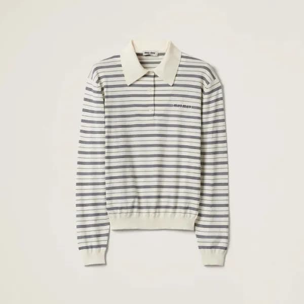 미우미우 남/녀 폴로 니트웨어 - Miumiu Unisex Polo Knitwear - m… - 1