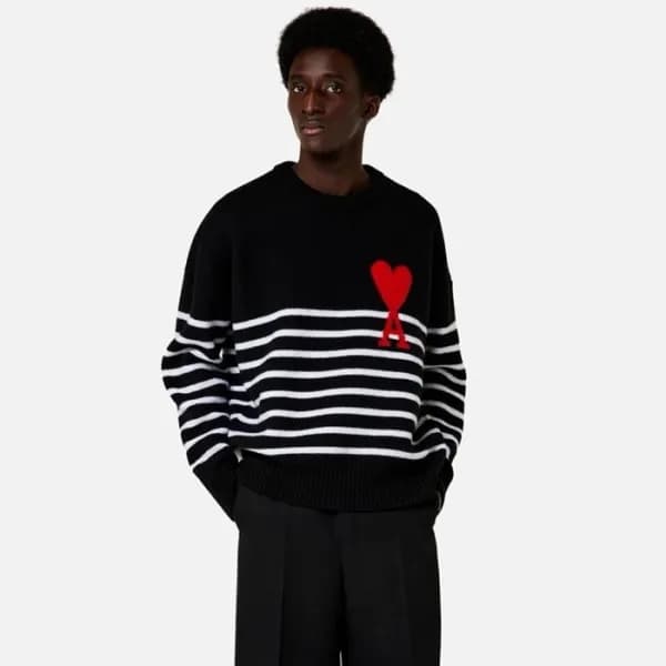 아미 남/녀 라운드 니트 - Ami Unisex Round Knitwear - ami453…
