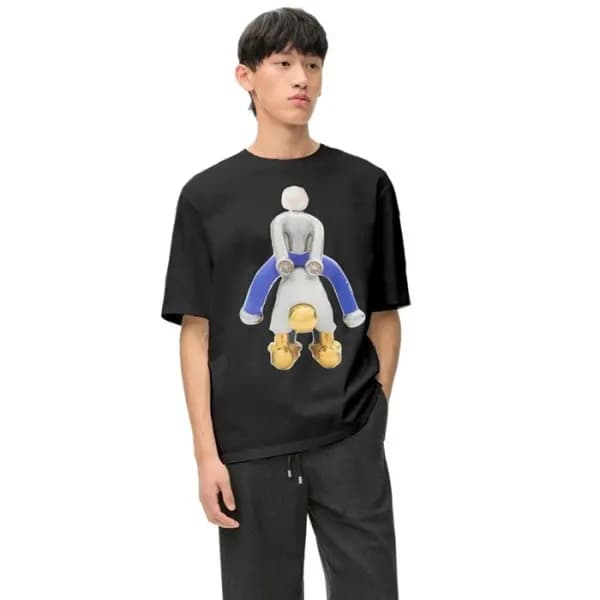 로에베 남성 라운드 반팔티 - Loewe Mens Round Tshirt - loc5105… - 1