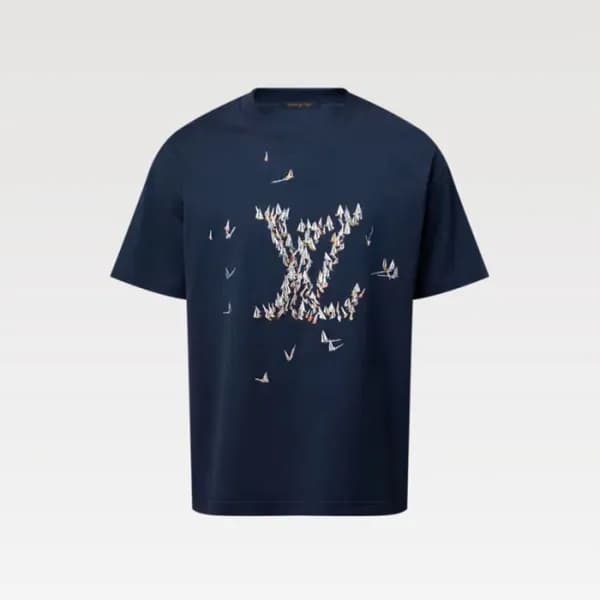 루이비통 남성 라운드 반팔 티셔츠 - Louis vuitton Mens Round Tshi… - 1