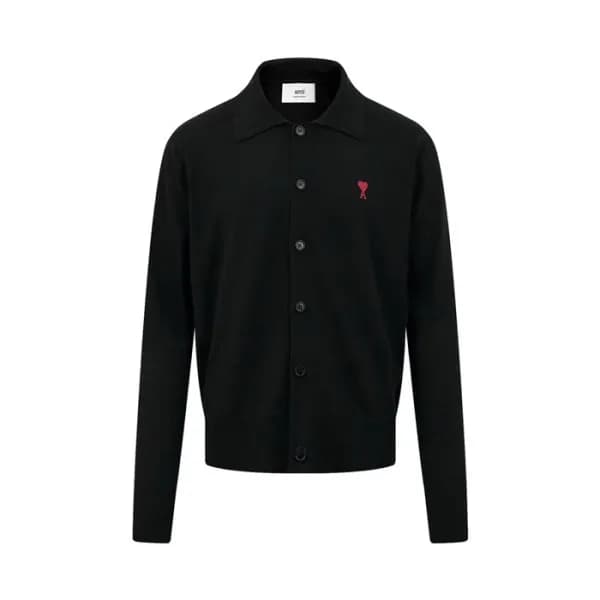 아미 남/녀 폴로 가디건 - Ami Unisex Polo Cardigan - amc8120… - 1