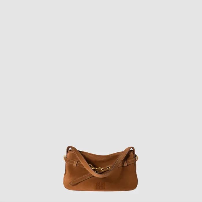 미우미우 여성 스웨이드 아방뛰르 백 - Miumiu Womens Suede Avanture… - 1