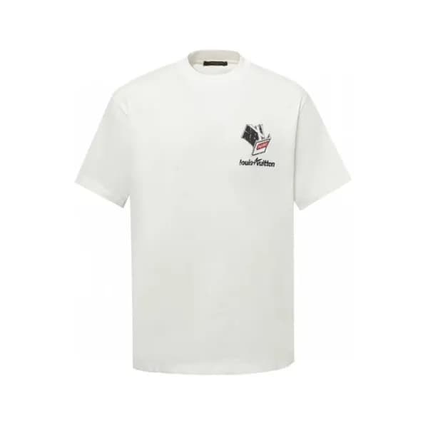 루이비통 남성 라운드 반팔 티셔츠 - Louis vuitton Mens Round Tshi… - 1