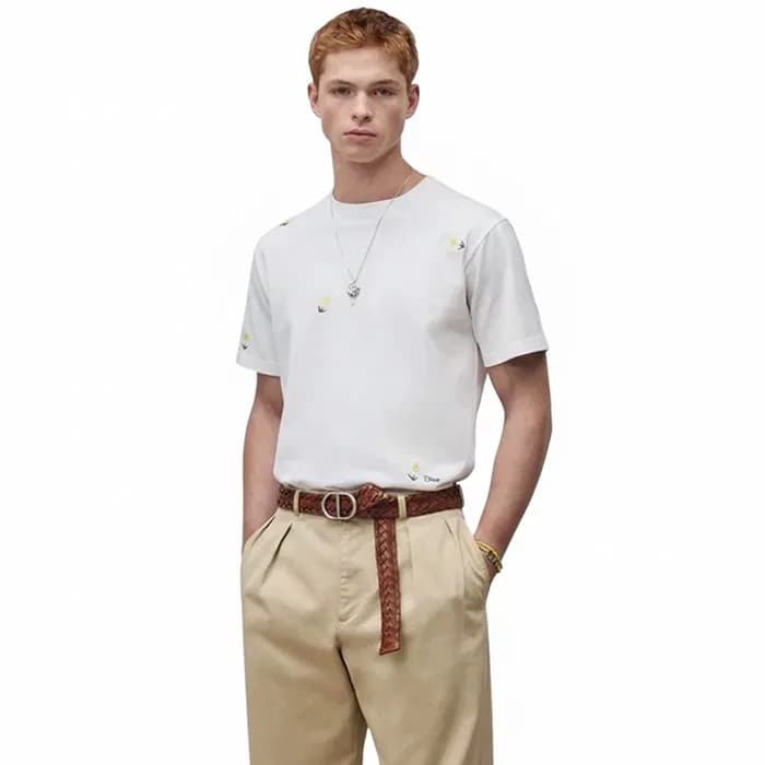 디올 남성 라운드 반팔 티셔츠 - Dior Mens Round Tshirt - dic132… - 1