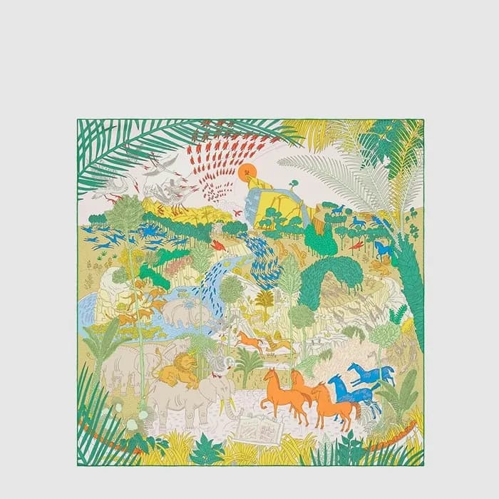 에르메스 여성 르 카니발 데 애니막스 동물 스카프 - Hermes Womens Le Carnival des Animax Animal Scarf - acc8857x - 1