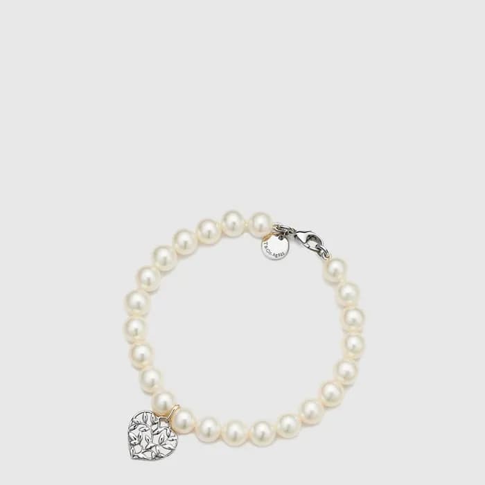 티파니 여성 올리브 리프 펄 하트 브레이슬릿 - Tiffany Womens Olive Leaf Pearl Heart Bracelet - acc9193x - 1