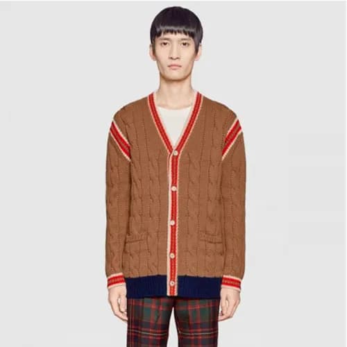 [인기상품] Gucci 2018 V-Neck Wool Knit Cardigan - 구찌 라… - 1