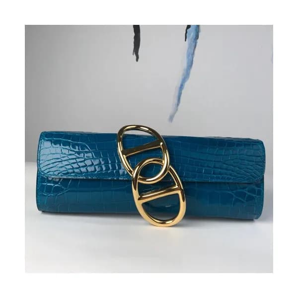 Hermes Egee Crocodile Leather Clutch Bag - 에르메스 에… - 1