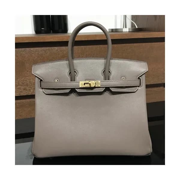 Hermes Birkin Swift Leather Tote Shoulder Bag ,25c… - 1