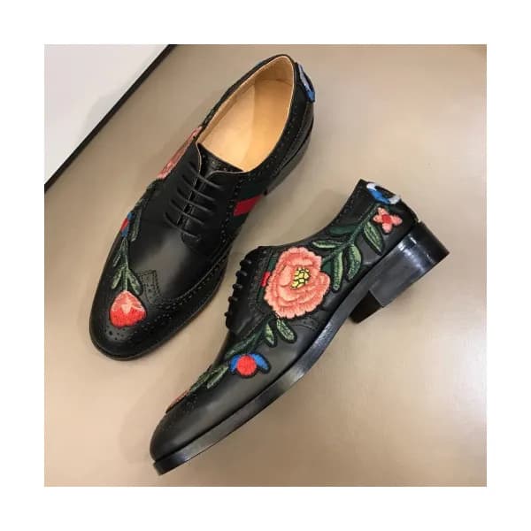 Gucci 2018 Mens Black Leather Oxford - 구찌 남성 레더 옥… - 1