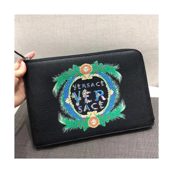 Versace 2018 Leather Clutch Bag,30CM - 베르사체 2018 레… - 1