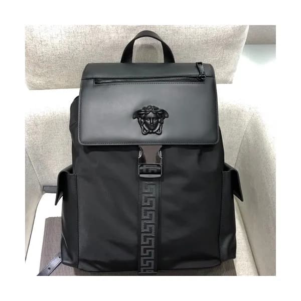 Versace Leather&Nylon Back Pack,41CM - 베르사체 레더&나일론… - 1