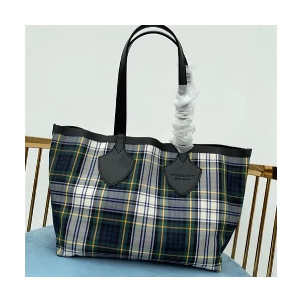 Burberry Giant Canvas Reversible Tote Shoulder Sho… - 1