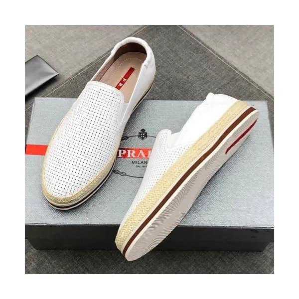 Prada 2019 Mens Casual Calfskin Slip-on - 프라다 남성 캐… - 1
