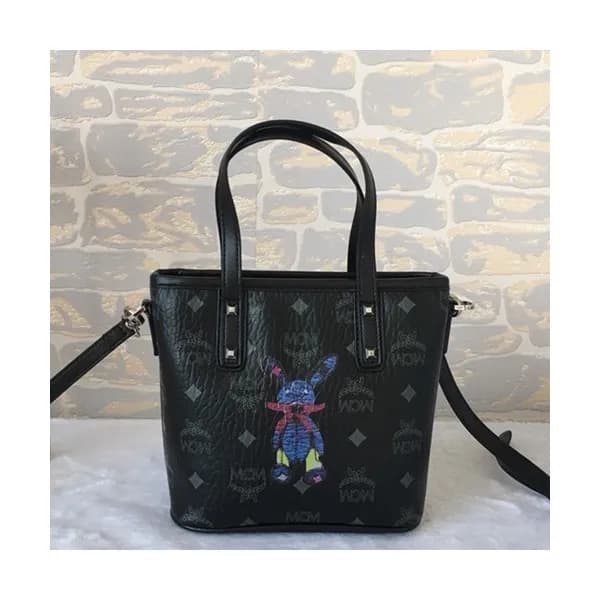 MCM Patricia Visetos Mini Tote Shoulder Shopper Ba… - 1