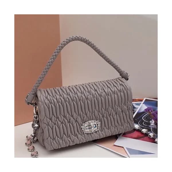 MiuMiu 2019 Matelasse Crystal Tote Shoulder Cross … - 1
