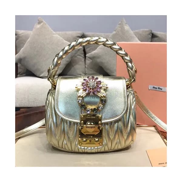 MiuMiu 2019 Matelasse Coffer Tote Shoulder Cross B… - 1
