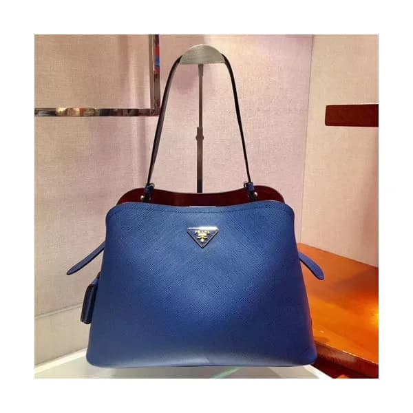 Prada 2019 Promenade Leather Tote Shoulder Bag,35.… - 1