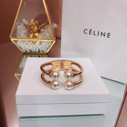 CELINE Yellow Gold Bangle - 셀린느 여성용 팔지18k 도금 옐로우 … - 1