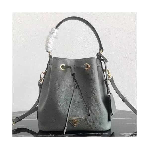 Prada 2019 Woman Leather Bucket Tote Shoulder Bag,… - 1